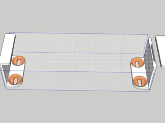 Skadis clamp for 45mm x 220mm patch panel T-Clips
