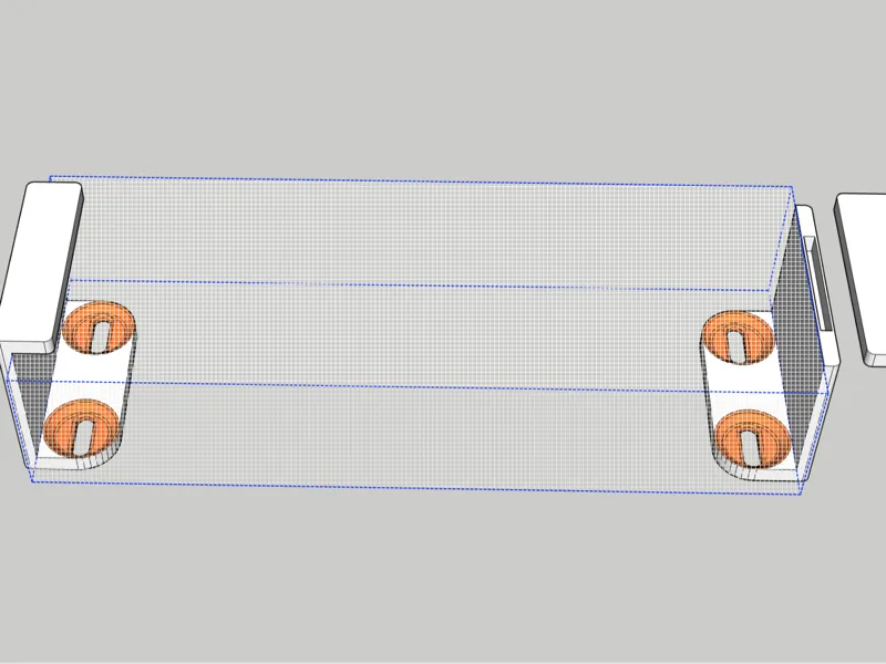 Skadis clamp for 45mm x 220mm patch panel T-Clips