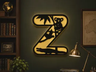 Australian Animal Alphabet A-Z Wall Art Decor