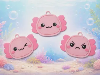 Axolotl Mood Keychain