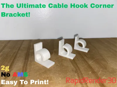 Simple Cable hook Corner Bracket
