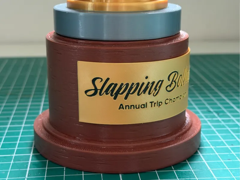 Trophy Cup Base with Editable Plaque