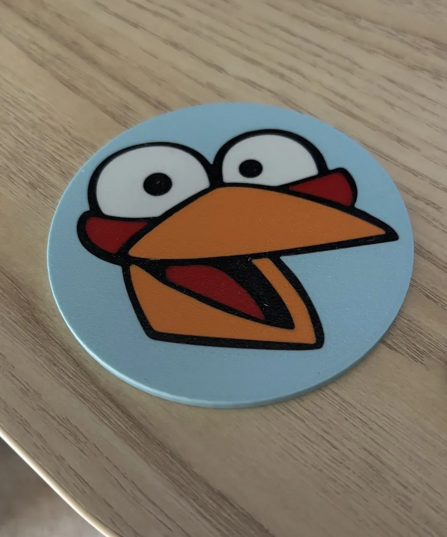 Blue Angry Birds Coaster - Free 3D Print Model - MakerWorld