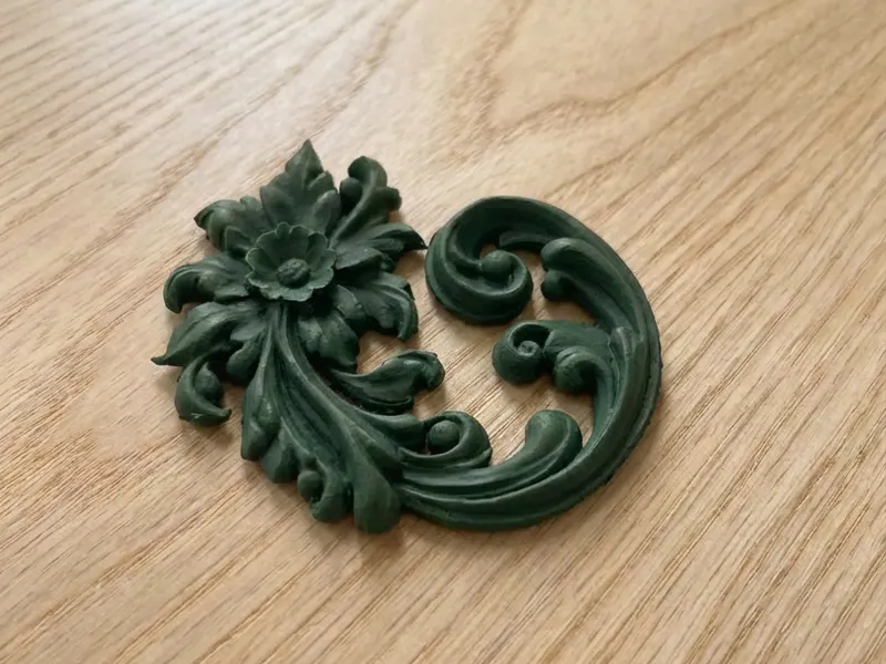 Verdigris Acanthus Whirl