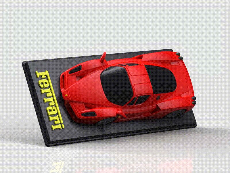 【Ferrari】法拉利 Enzo 汽车模型摆件 带铭牌陈列底座