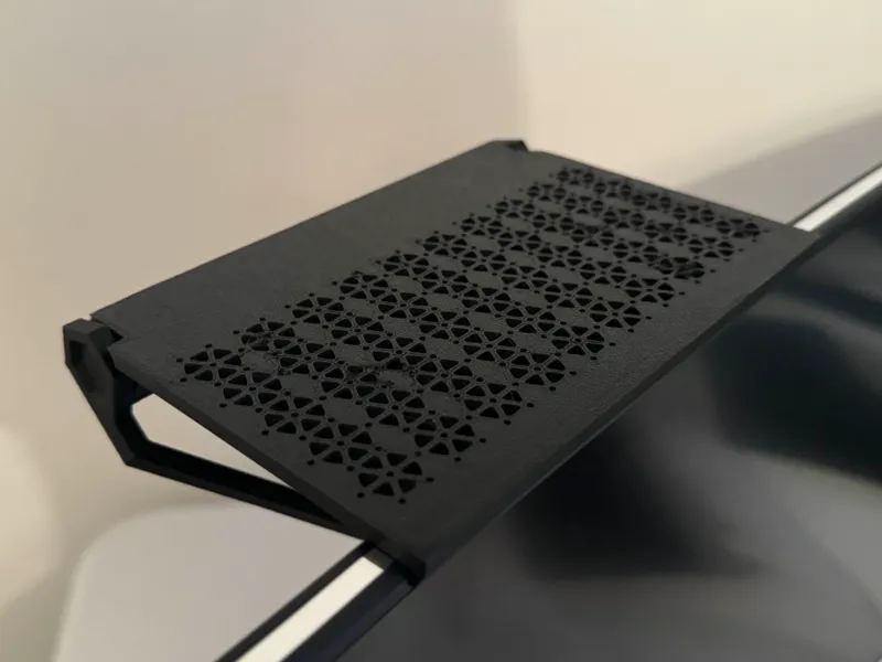 Adjustable Monitor Shelf w/ Rocket Isogrid Pattern