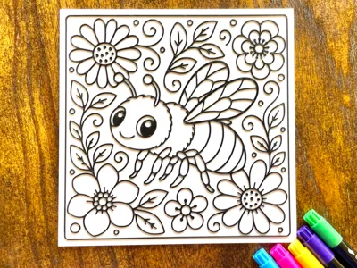 Bee Coloring Page