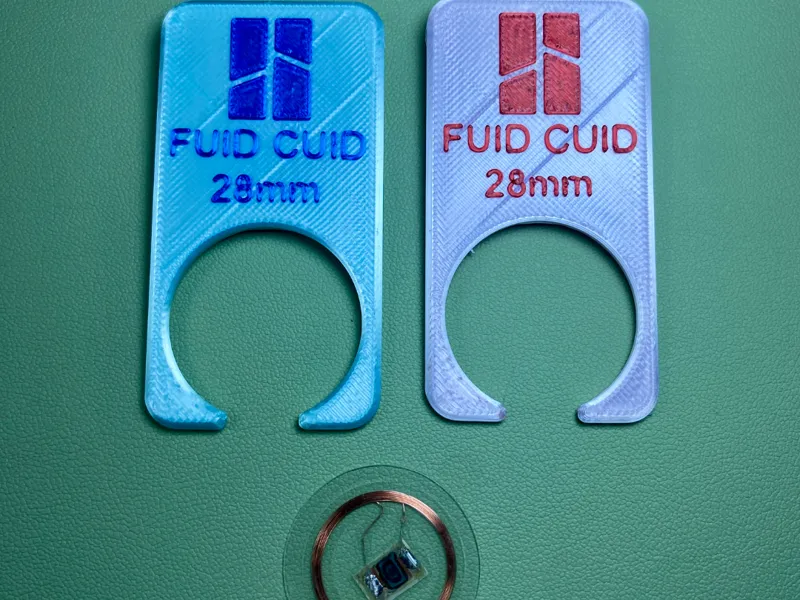 Rfid芯片定位尺 fuid/cuid 28mm 10克 适配20cm的标准料盘 a2l x2d