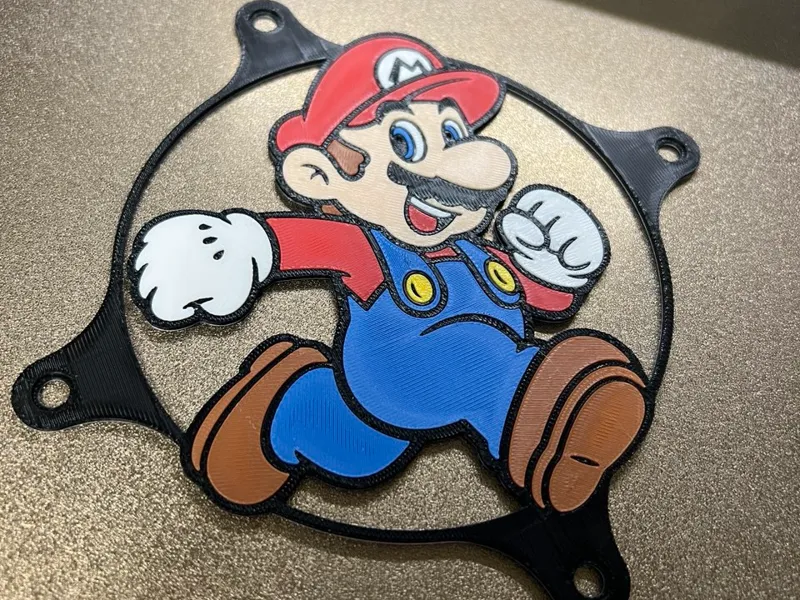 Copri ventola pc 12 cm Super Mario.
