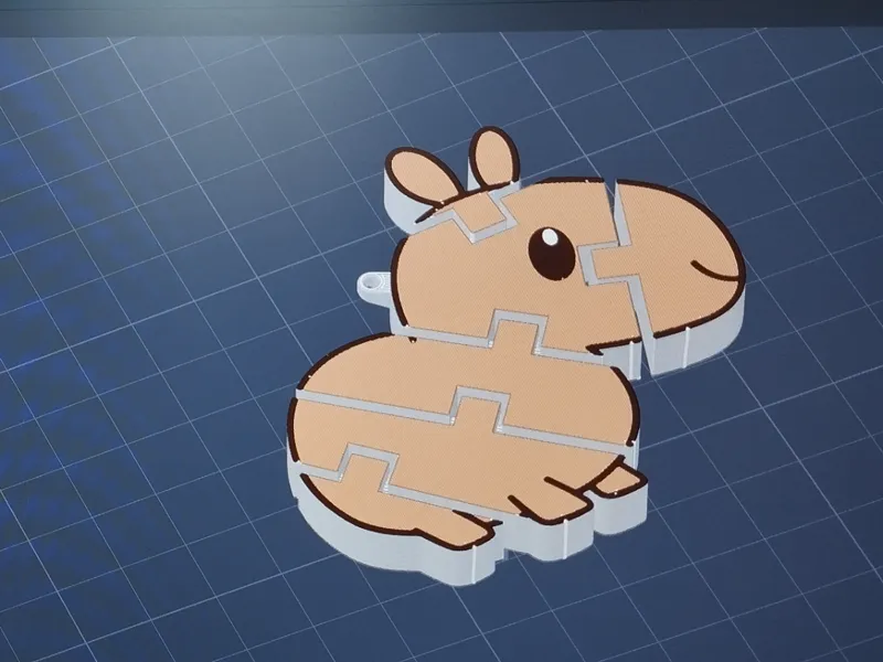 CAPYBARA FLEXI  KEYCHAIN