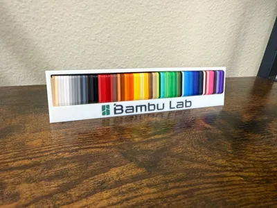 Bambu Filament Swatch Display With Logo