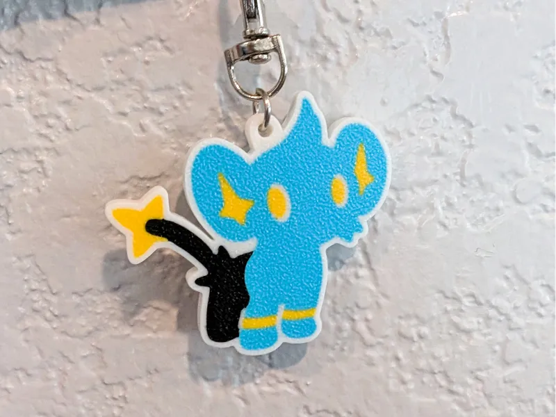 Shinx Pokemon Keychain (AMS Minimalist Art)