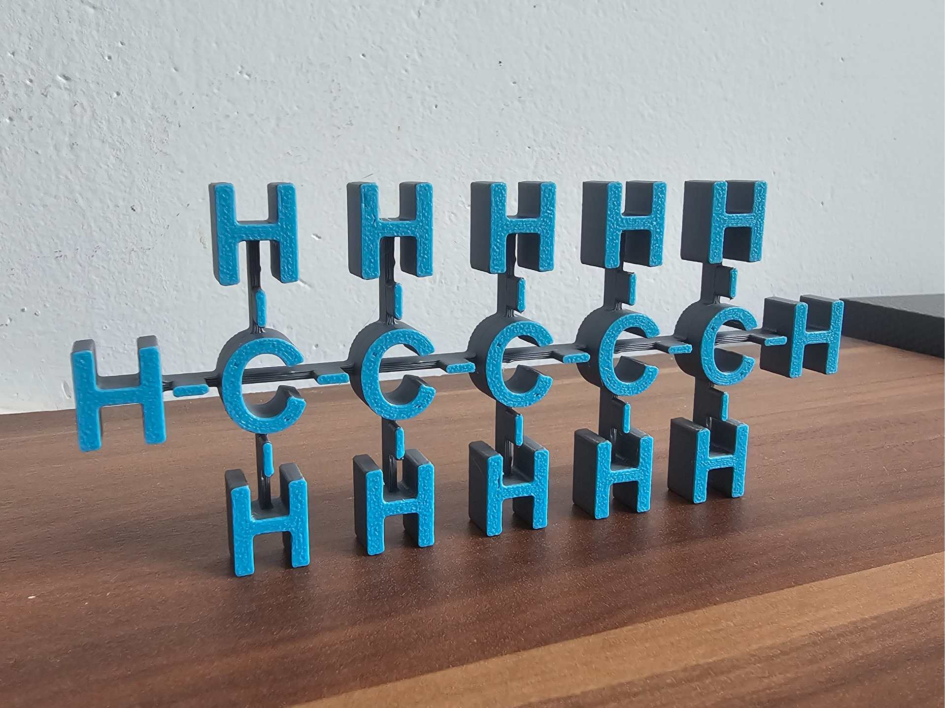 Pentane Molecule Wall Decoration C5H12