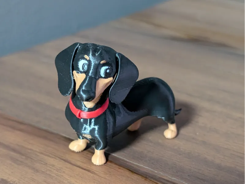 Black Dachshund Cartoony