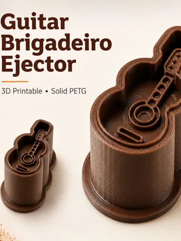 Modelo para impresión 3D: Guitar Brigadeiro Ejector – Molde Ejetor de Violão — vista de referencia 2