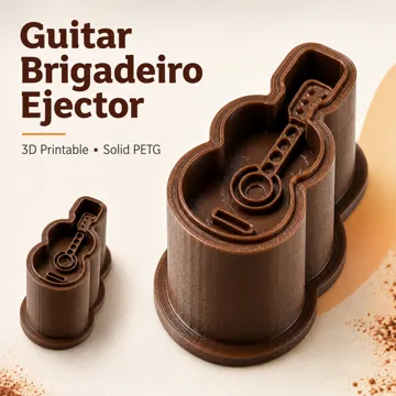 Modelo para impresión 3D: Guitar Brigadeiro Ejector – Molde Ejetor de Violão — vista de referencia 3