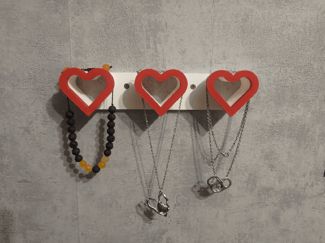 Heart-Shaped Jewelry Hanger for Necklaces