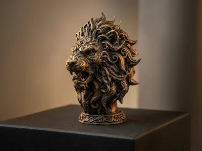 LION KING – PRINT + TUTORIAL BRONZE