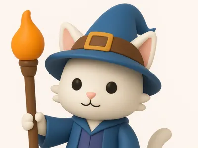 wizard cute cat Halloween