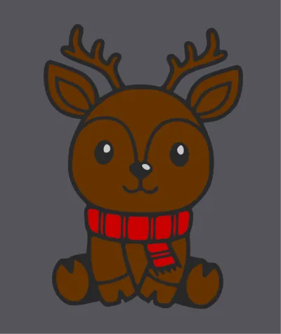 Christmas Deer Male - 2D WallArt