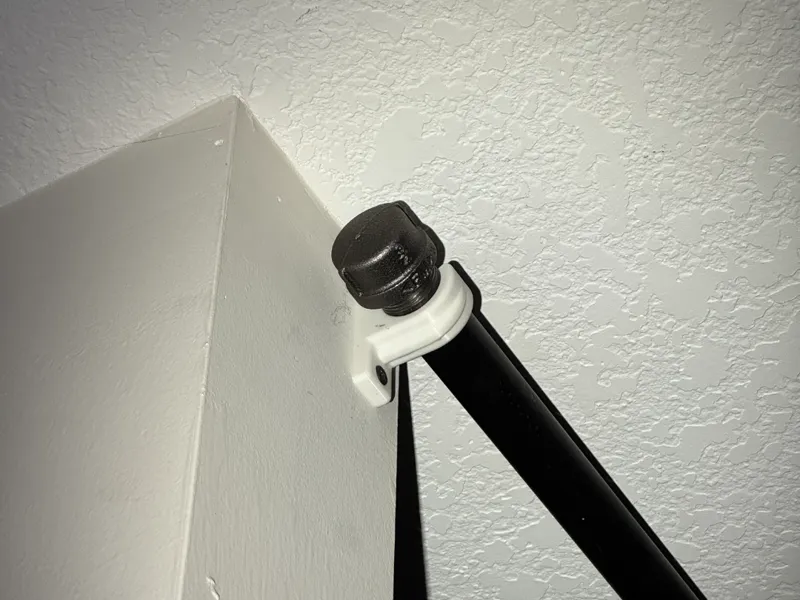 3/4 black pipe curtain bracket
