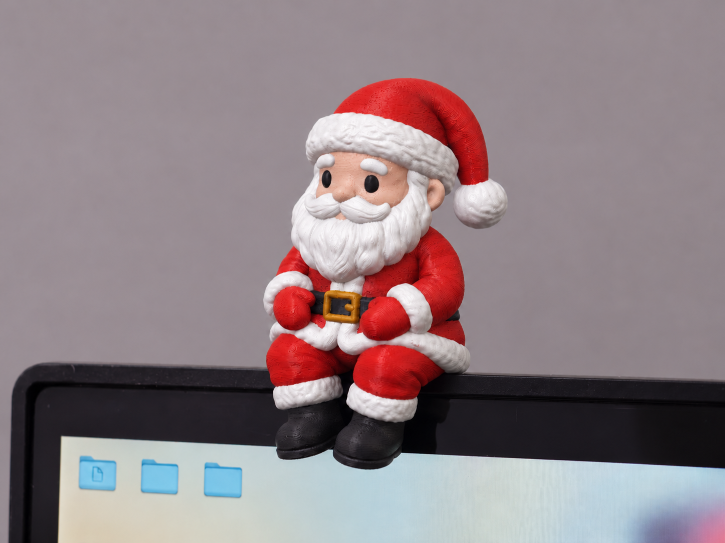 Mini Santa Claus Descansando para Monitor y Escritorio