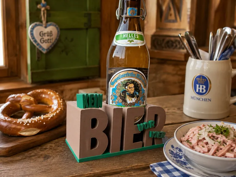 Kein Bier vor Vier – Geschenk-Getränkehalter