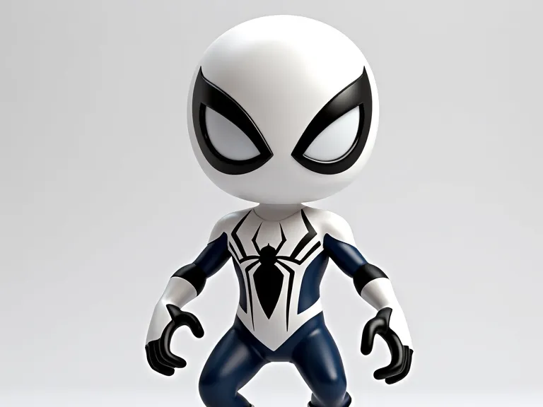 White and black spider man.