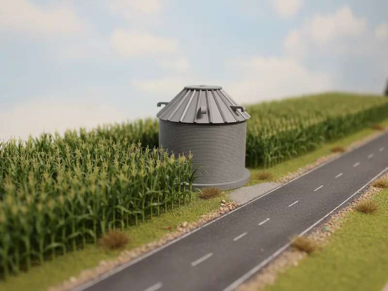 Grain Silo. N-Scale