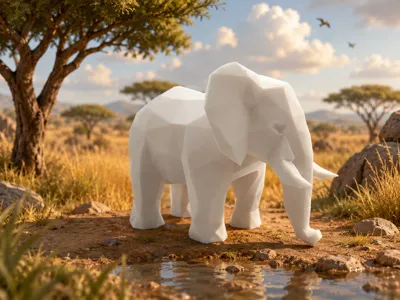 Low Poly Elephant