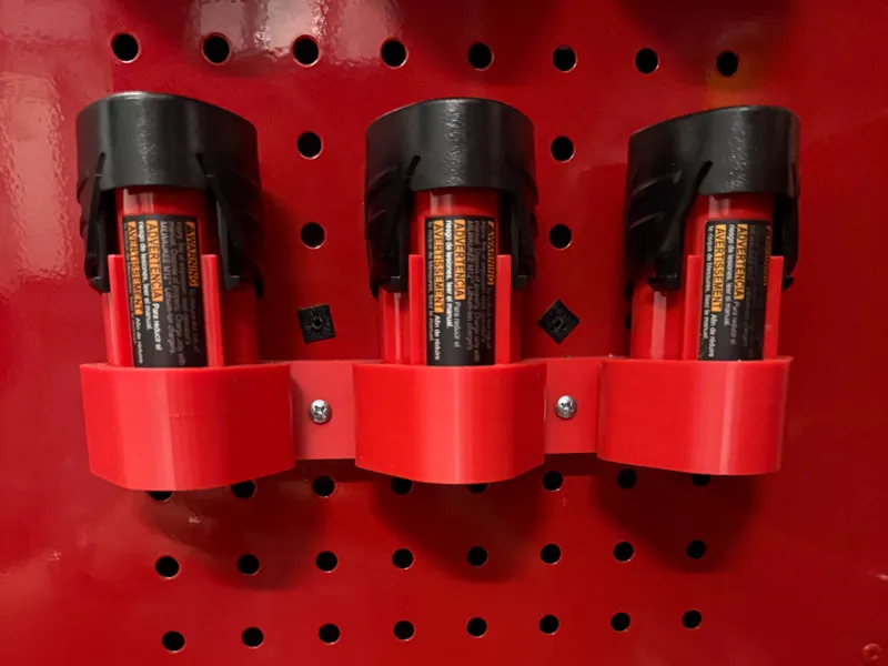 Pegboard/Screw Mount Milwaukee M12 Battery Holder