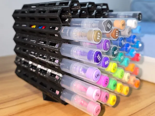 Range-stylos acryliques 46 couleurs