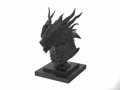 Figura decorativa de cabeza de dragón de diseño especial, adorno coleccionable