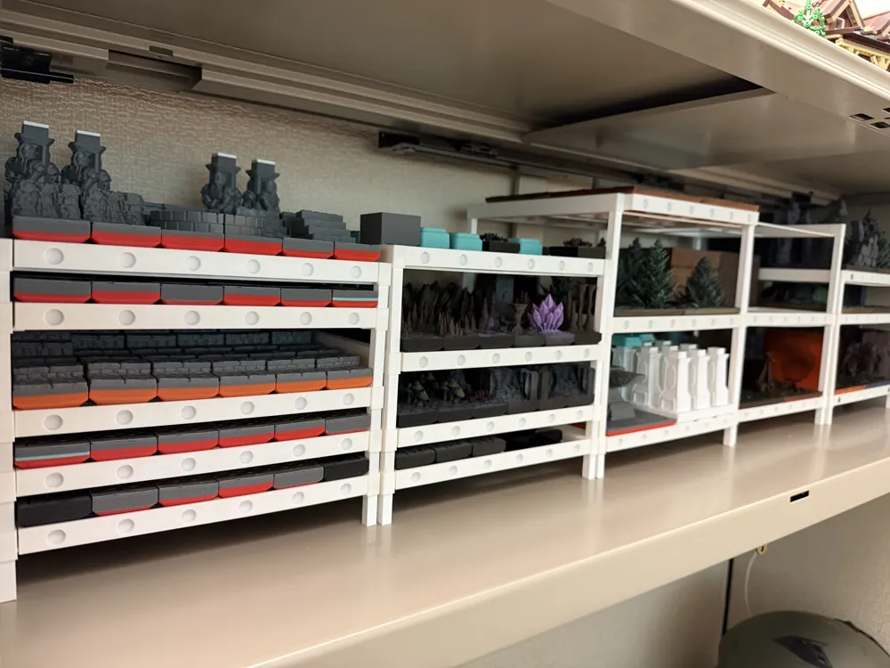 Dungeon Blocks Modular Shelf System - Free 3D Print Model - MakerWorld