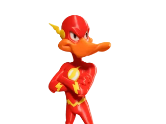 Daffy Duck as the flash.