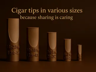 Vier Cigar Tips für mehrere Größen