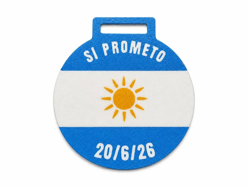 Medalla promesa a la bandera Argentina