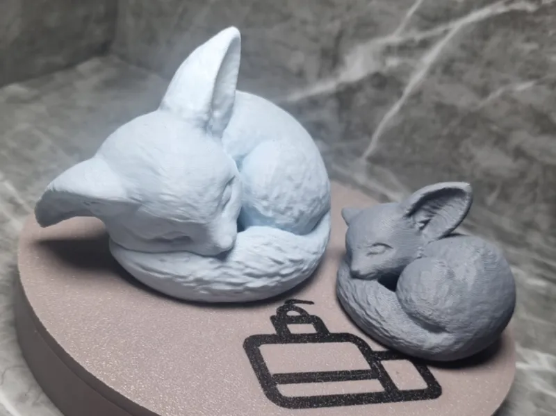 A sleepy little fennec fox