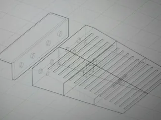 Slope for vacuum clearer H90mm with 10% slope 