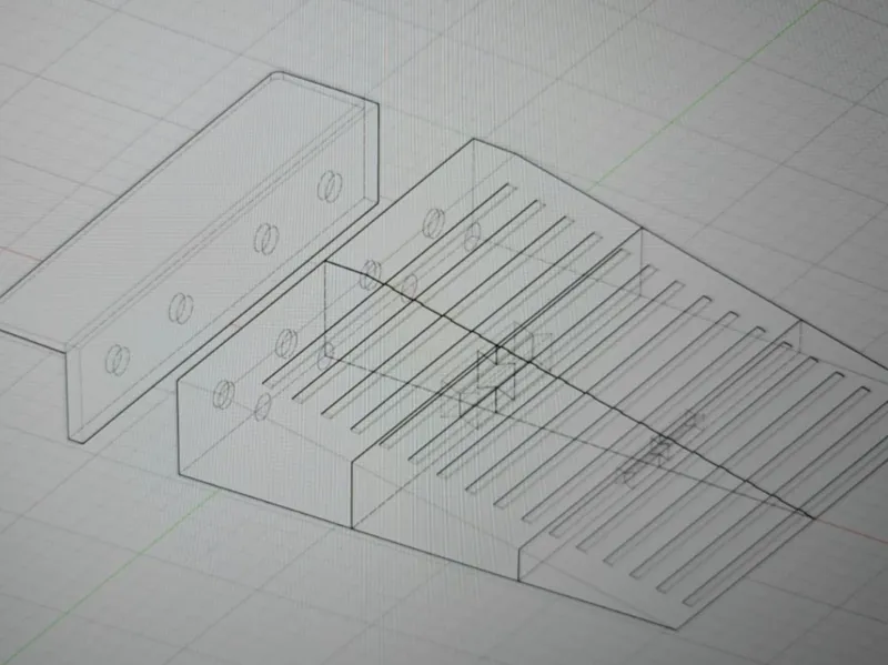 Slope for vacuum clearer H90mm with 10% slope 