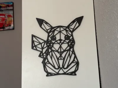 Low polygon wall decoration Pikachu Pokémon