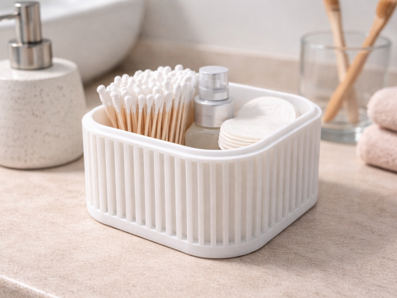 Modular Stackable Storage box S 80x80x40 with Lid