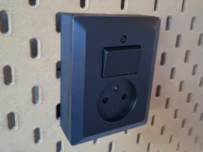 Skadis Electric Outlet (european) and light switch