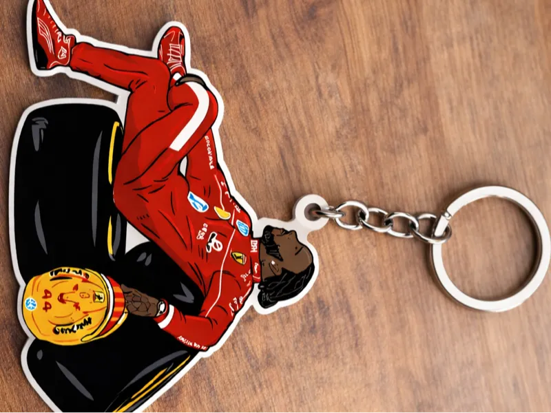 F1 Lewis Hamilton #44 Ferrari Keychain | AMS