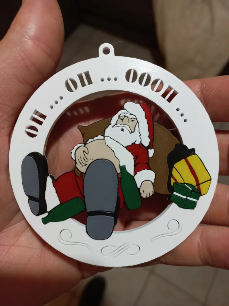 Drunk Santa Christmas Ornament Oh Oh Oooh