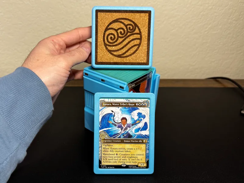 Water Bending Icon - Commander Case Lid Plate