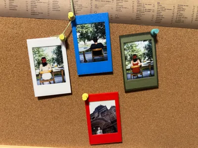 Corkboard Polaroid Photo Frame with Hole - Only 3.3g