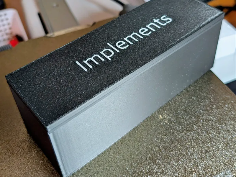 Implements box