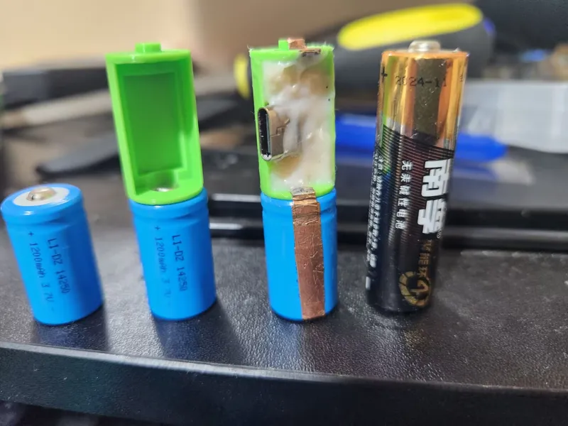 自制1.5v锂电池(14500)