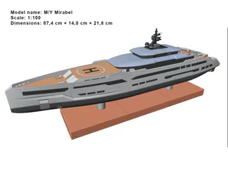 Realistic 3D Printable Yacht Model